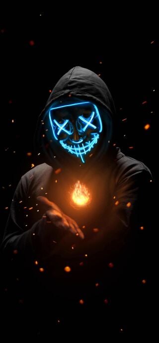 Dark purge neon iPhone wallpaper