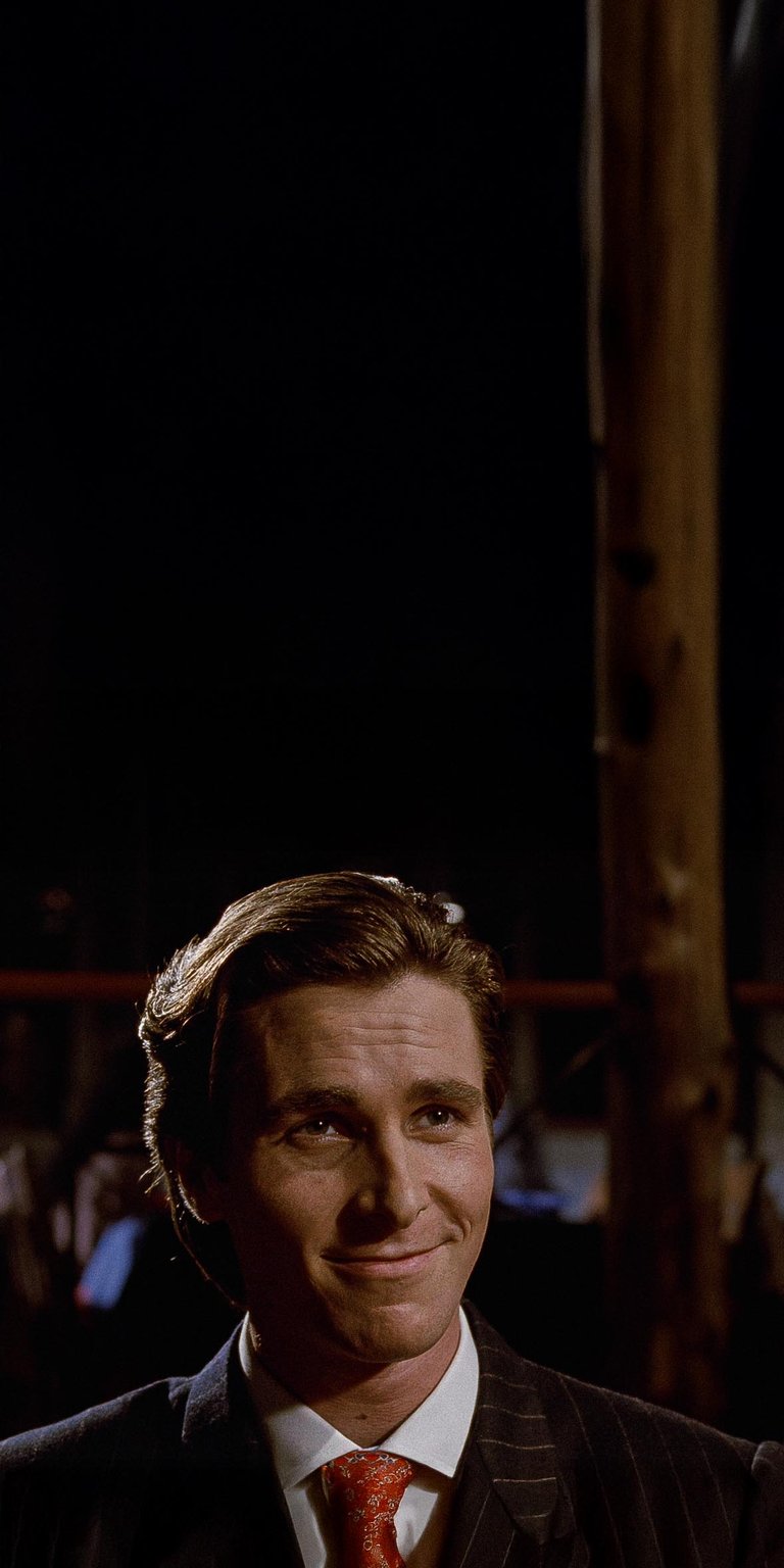 Patrick Bateman American Psycho Smile Wallpaper for Phone
