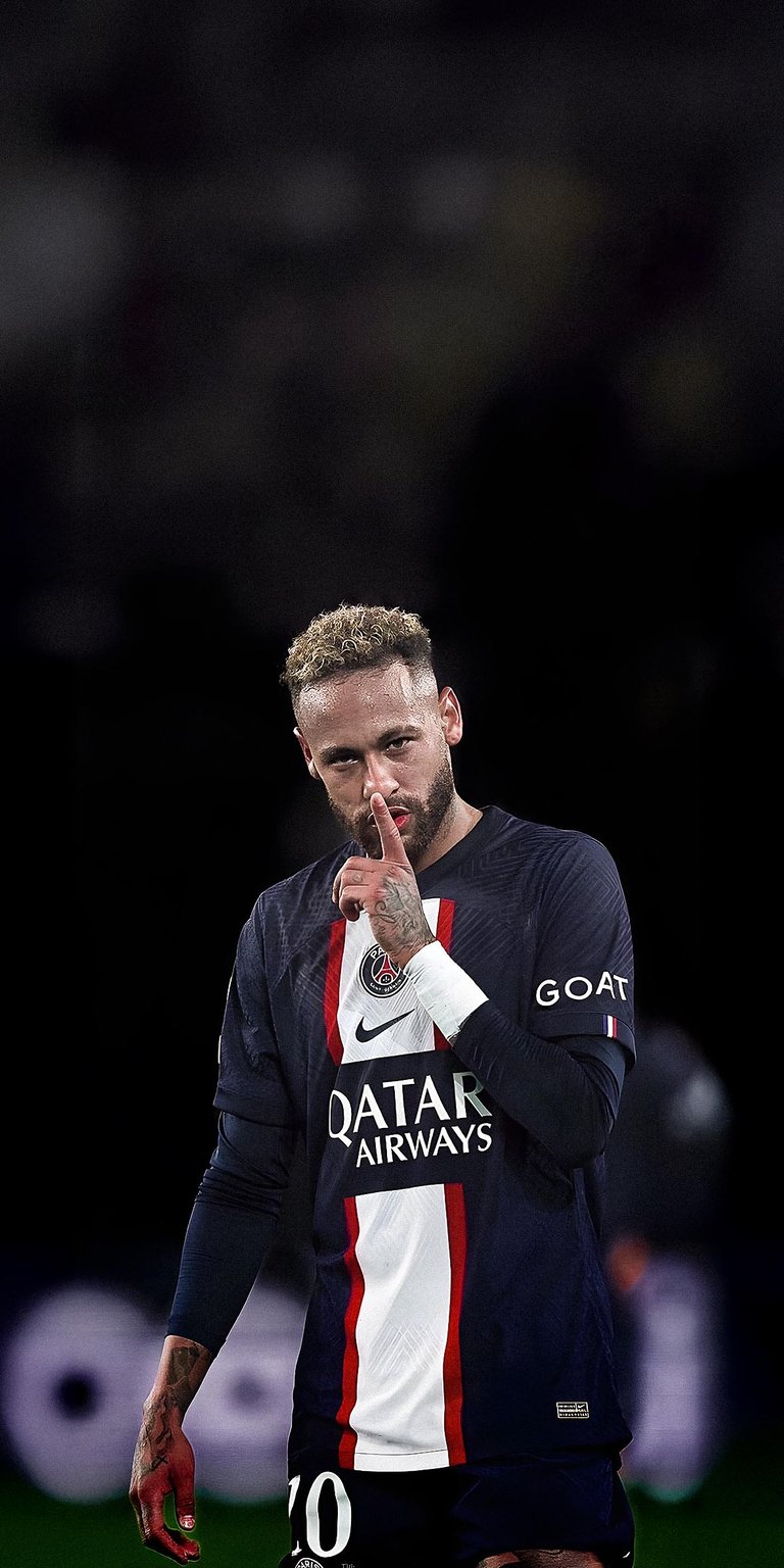 Neymar Jr. Shhing pose wallpaper