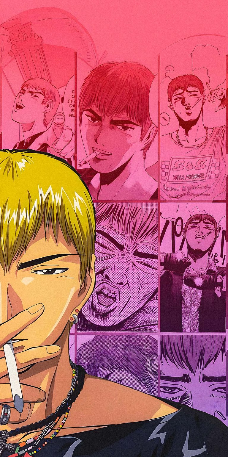 Eikichi Onizuka smoking art wallpaper
