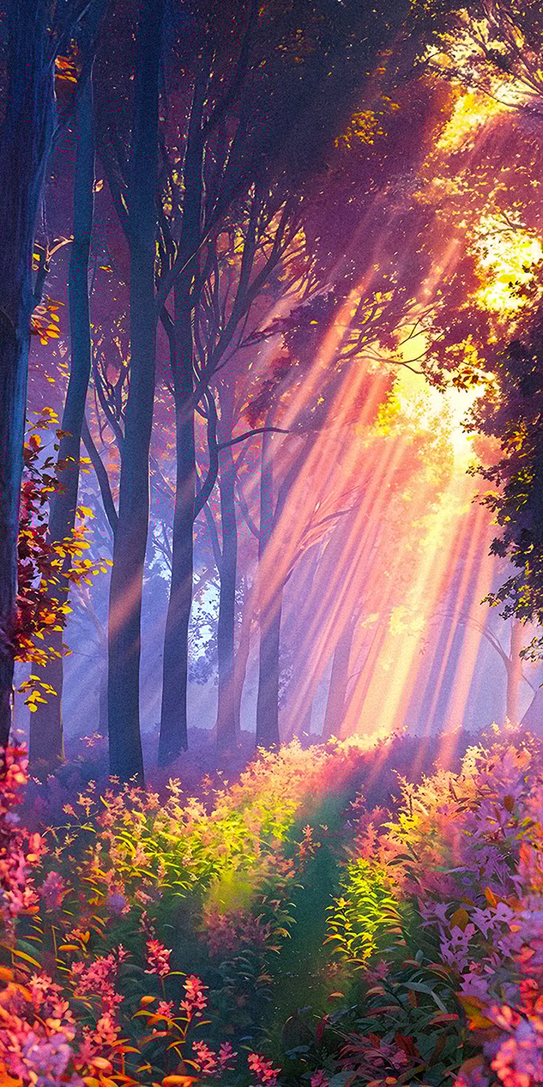 Nature Animated Forest Beautiful iPhone 8K wallpaper