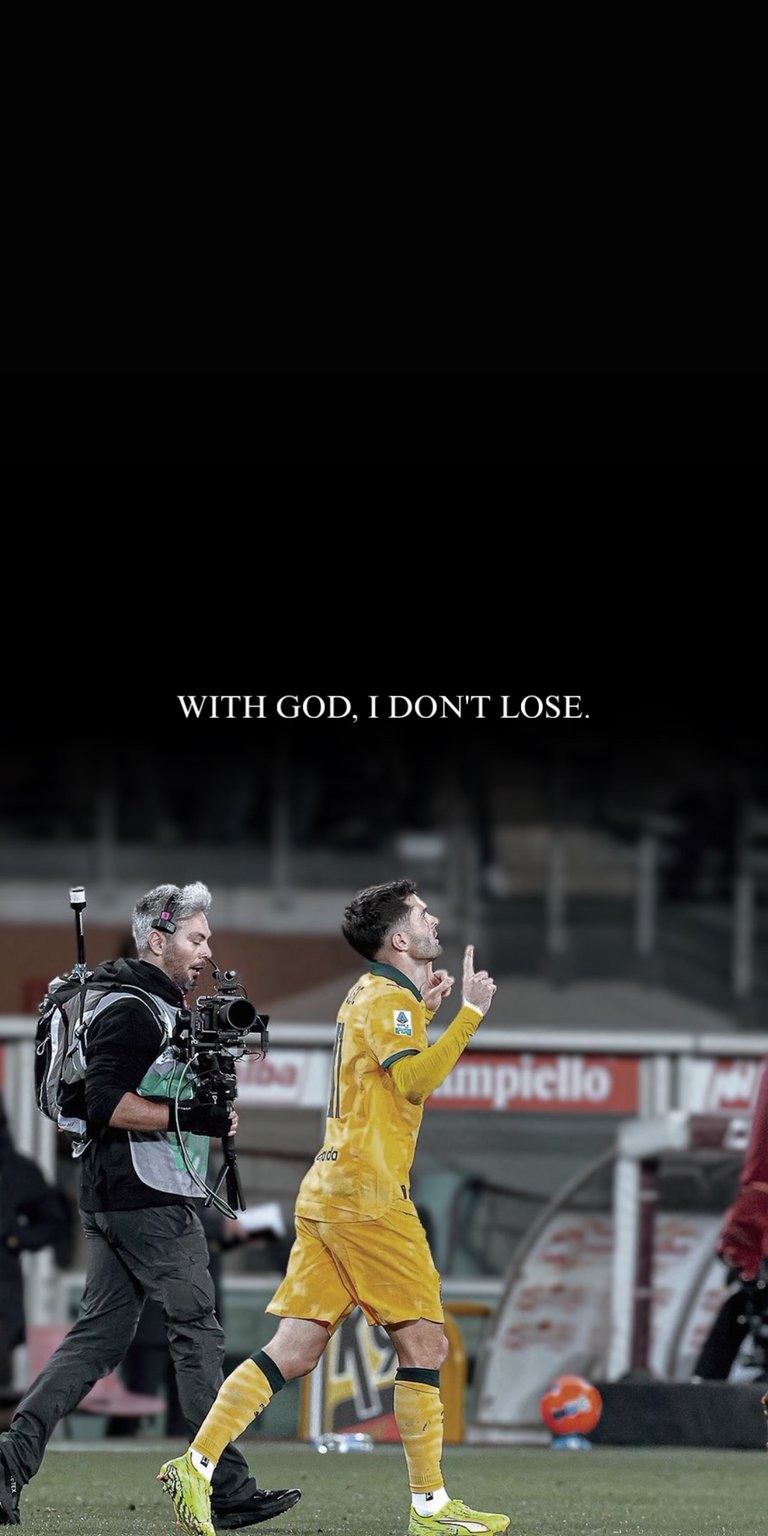 This 4K OLED wallpapers selection features Christian Pulisic celebrating on the pitch for your iPhone. The wallpaper highlights a vibrant yellow jersey against a deep black, high-contrast background with motivational white text.