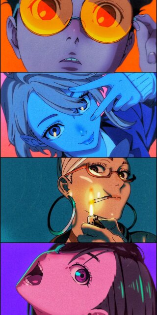 Dandadan collage wallpaper iPhone