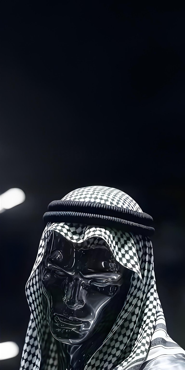 Upgrade your phone look with this Silver Surfer wearing a keffiyeh and agal wallpaper iPhone 4K