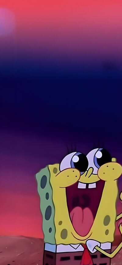 Download this matching Spongebob and Patrick 4K wallpaper for your iPhone. This matching wallpaper features them looking excited with their eyes wide and is for 2 people to get a cool, continuous wallpaper effect.