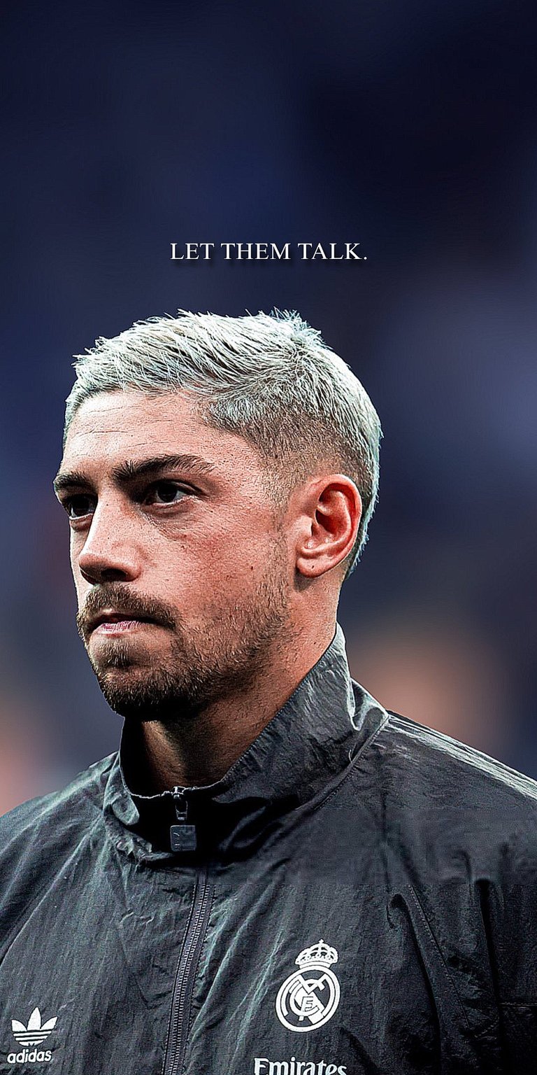 Federico Valverde with quotes for mobile wallpaper 4K