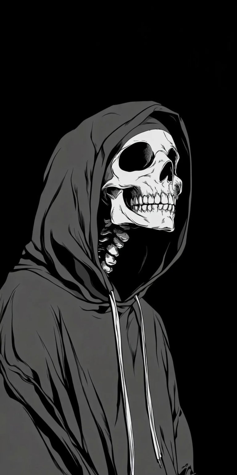 Hoodie skeleton iPhone wallpaper HD