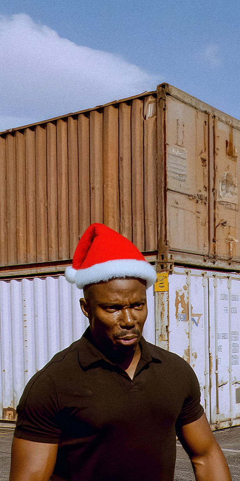 James Doakes wearing santa hat wallpaper
