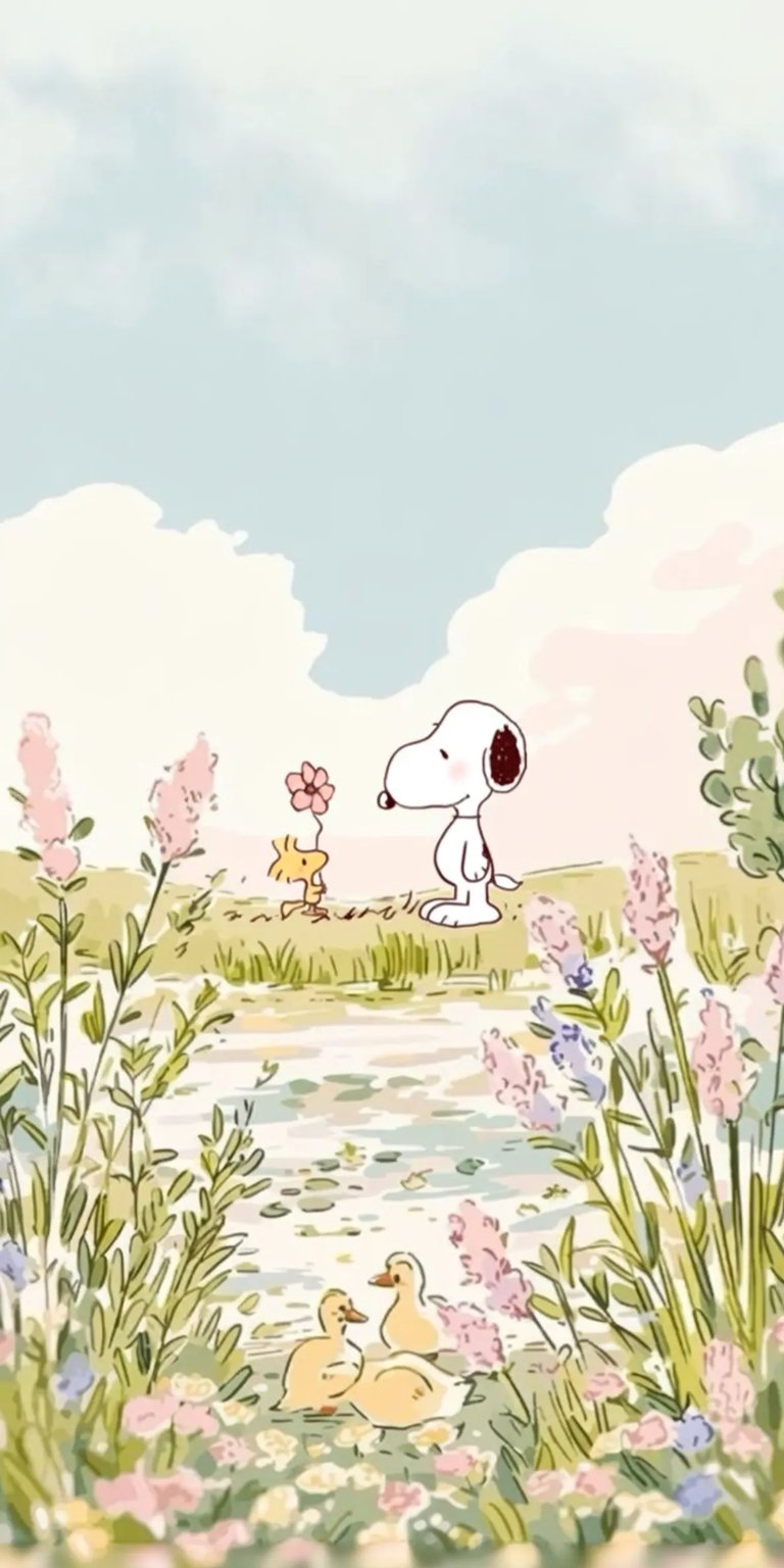 Snoopy art iPhone wallpaper HD