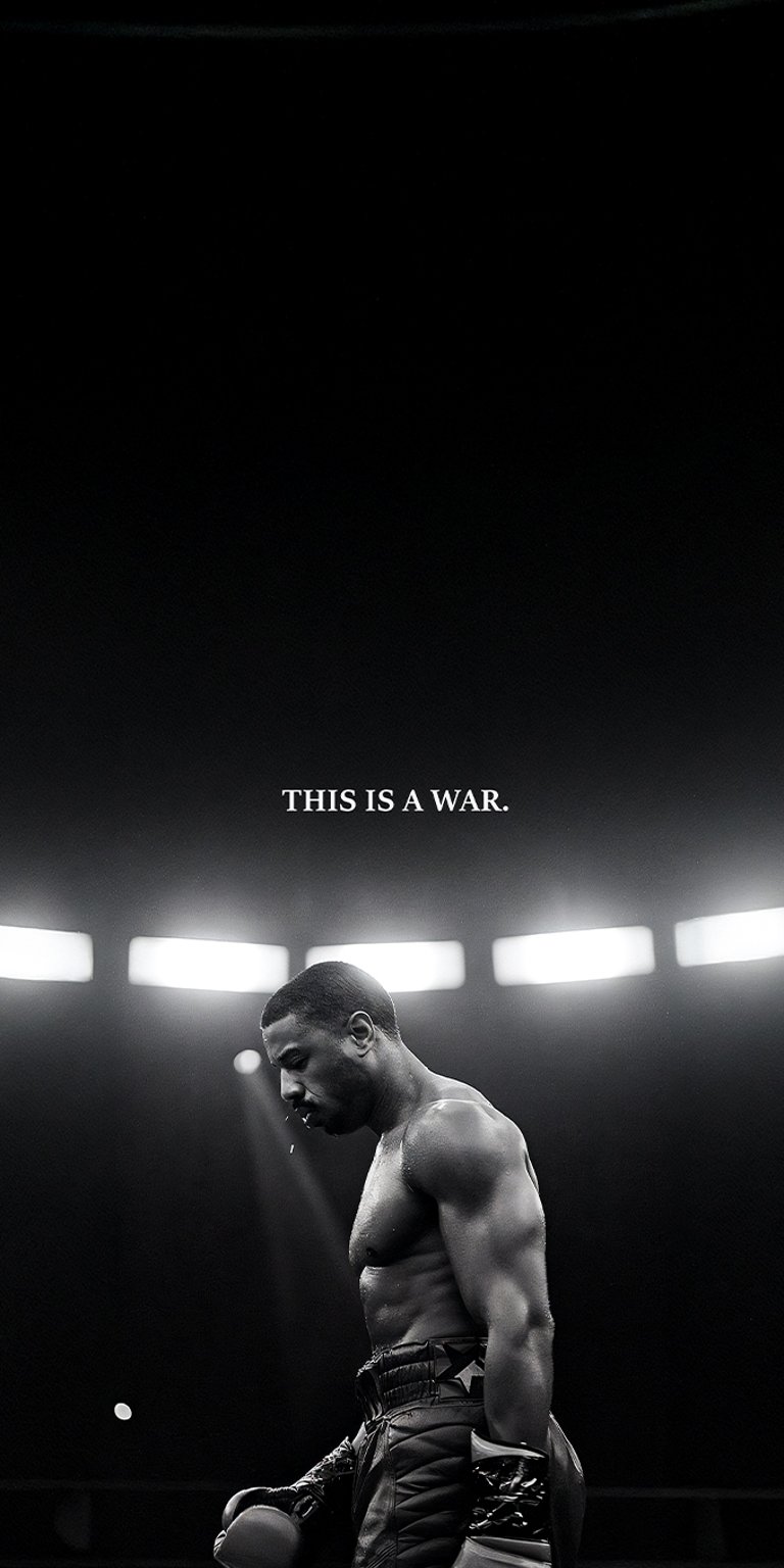 Adonis Creed black and white quote motivational wallpaper iPhone 4K