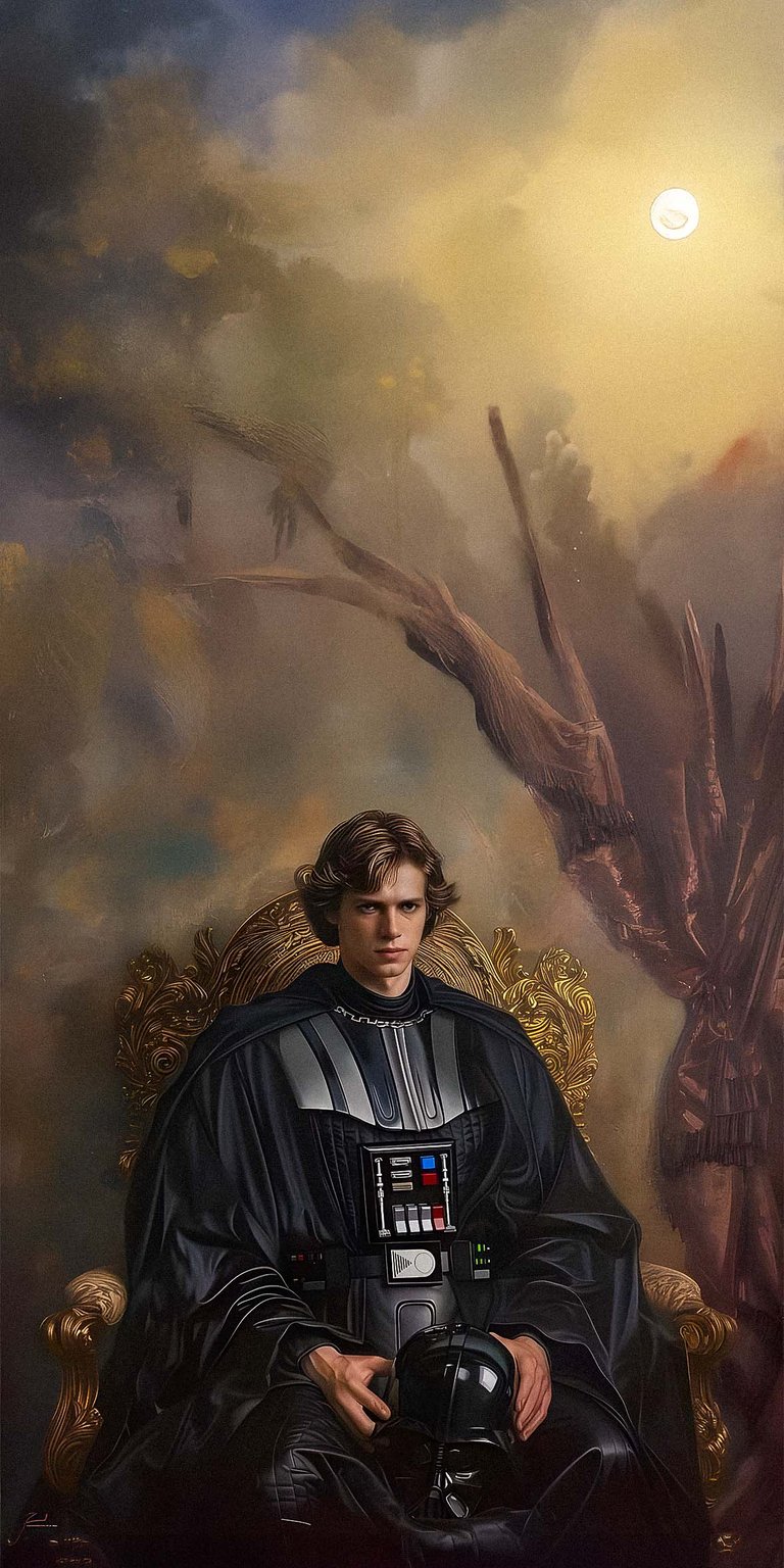 Darth Vader on throne 4k wallpaper