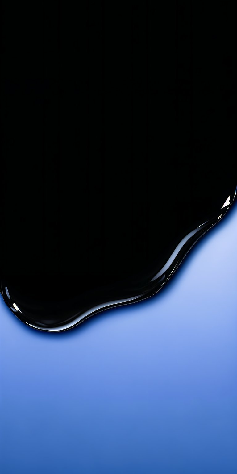 This stunning black oil liquid drop 4K wallpaper is the perfect high-contrast choice for your iPhone screen. Optimized as one of our premier OLED wallpapers, it features deep obsidian fluid textures against a vibrant blue gradient for a bold, modern look.