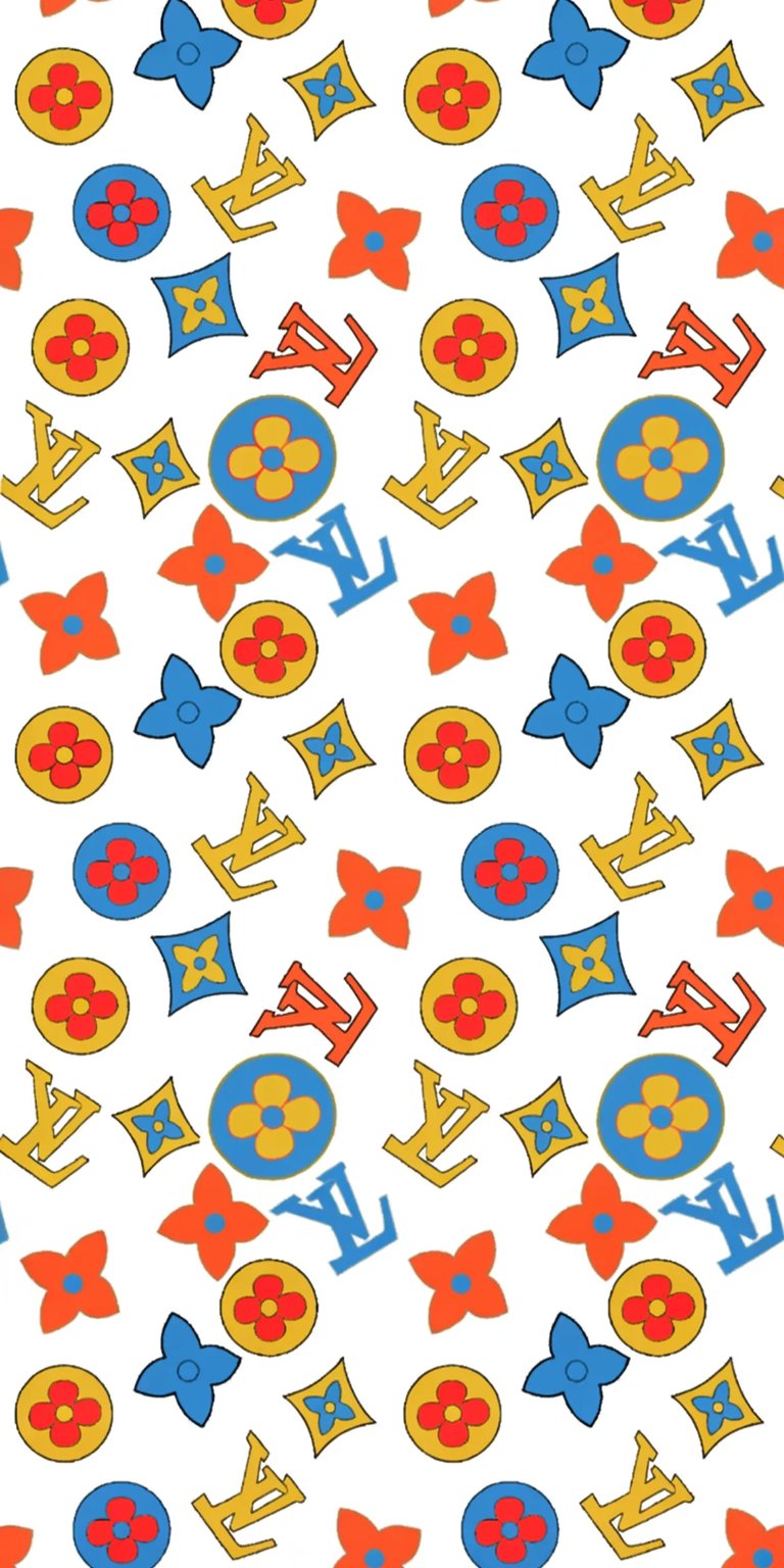 Louis Vuitton colorful logo wallpaper for iPhone HD