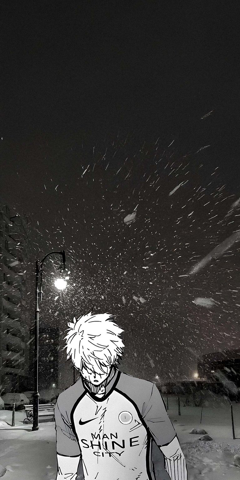 Isagi Yoichi walking in snow wallpaper iPhone HD