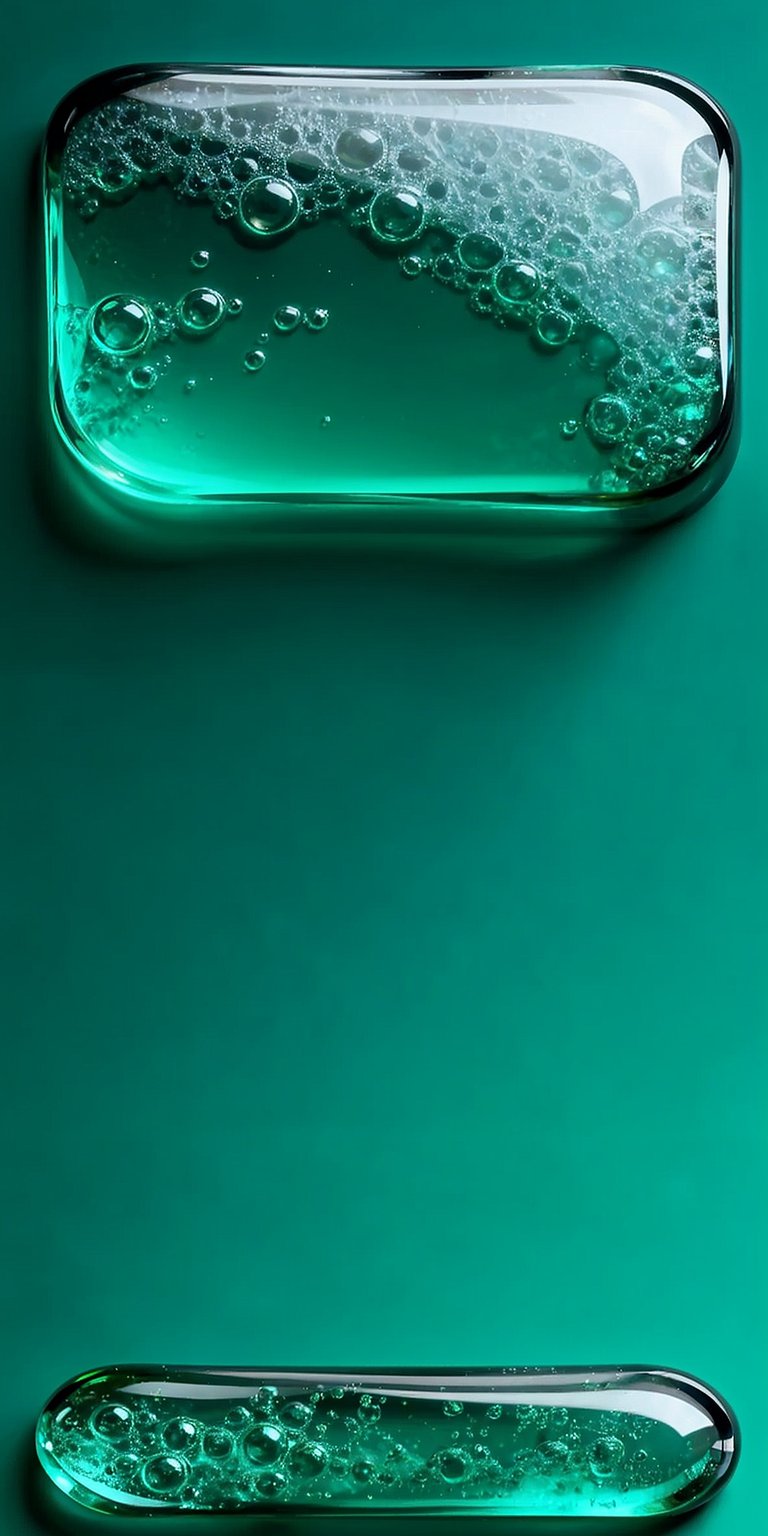 Abstract liquid glass iOS 26 green wallpaper 4K