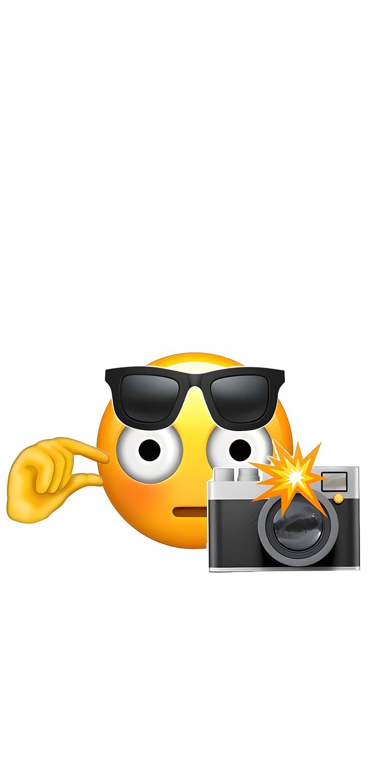 Camera emoji wallpaper for iPhone