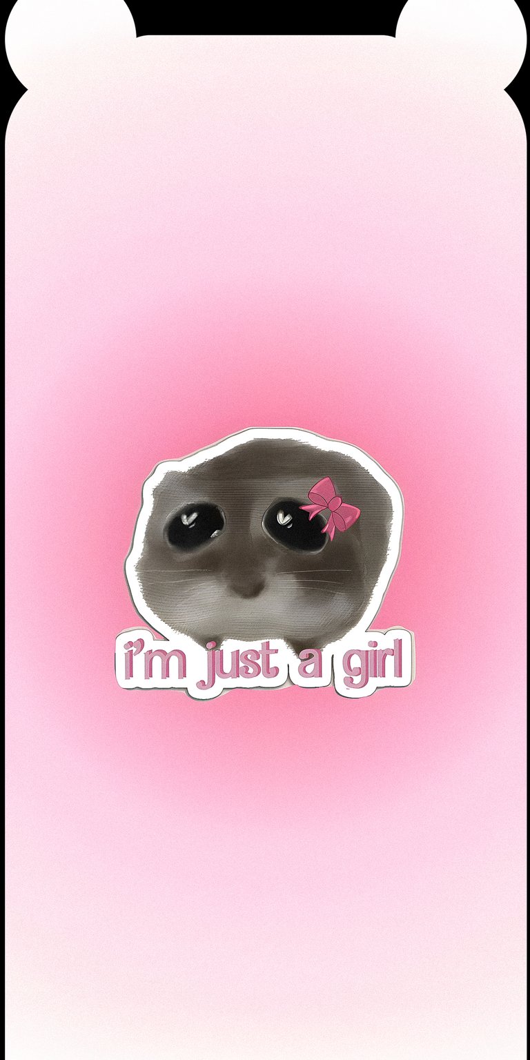 Cute girl mouse with ribbon wallpaper