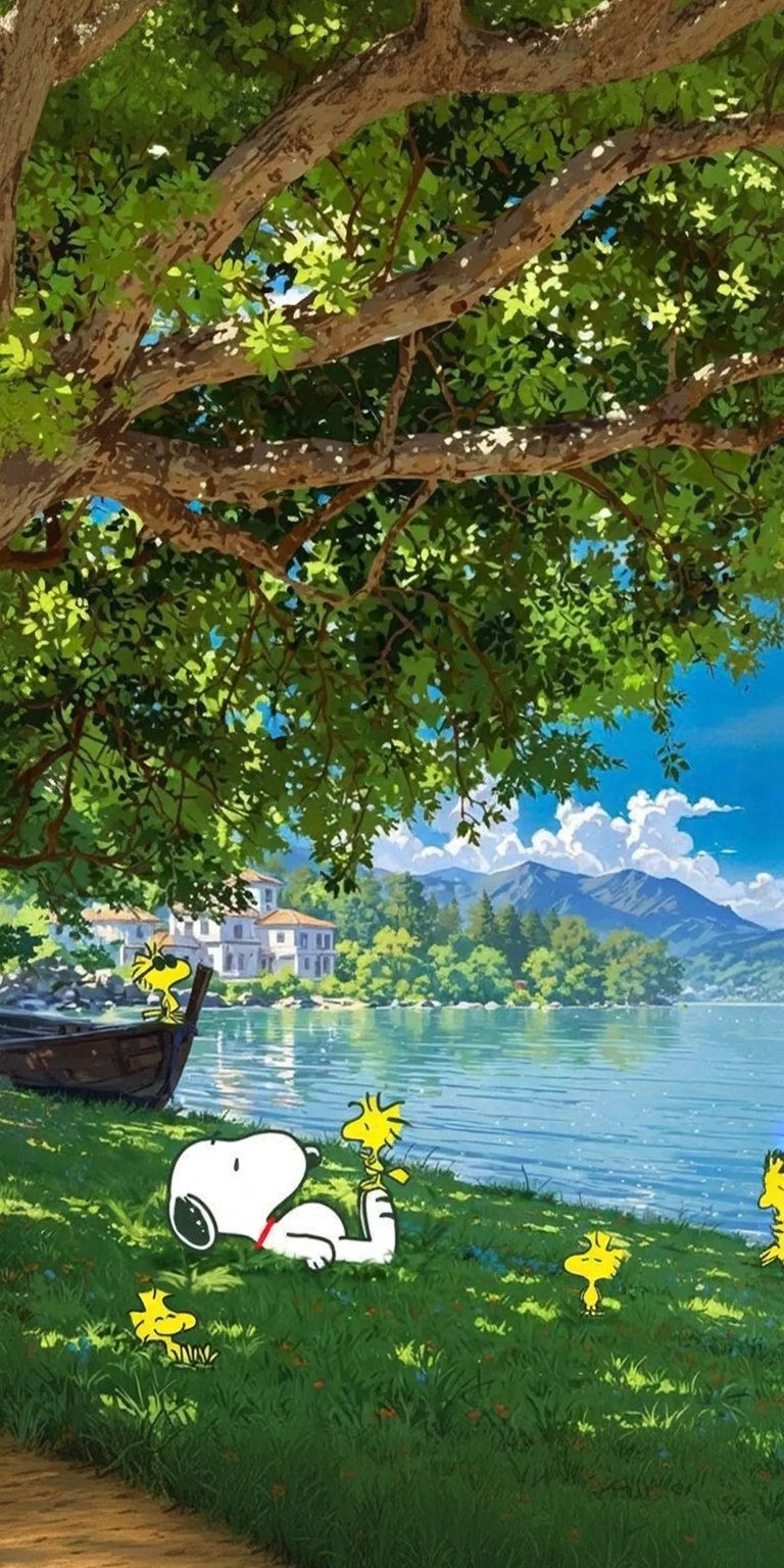 Snoopy cartoon wallpaper for iPhone HD