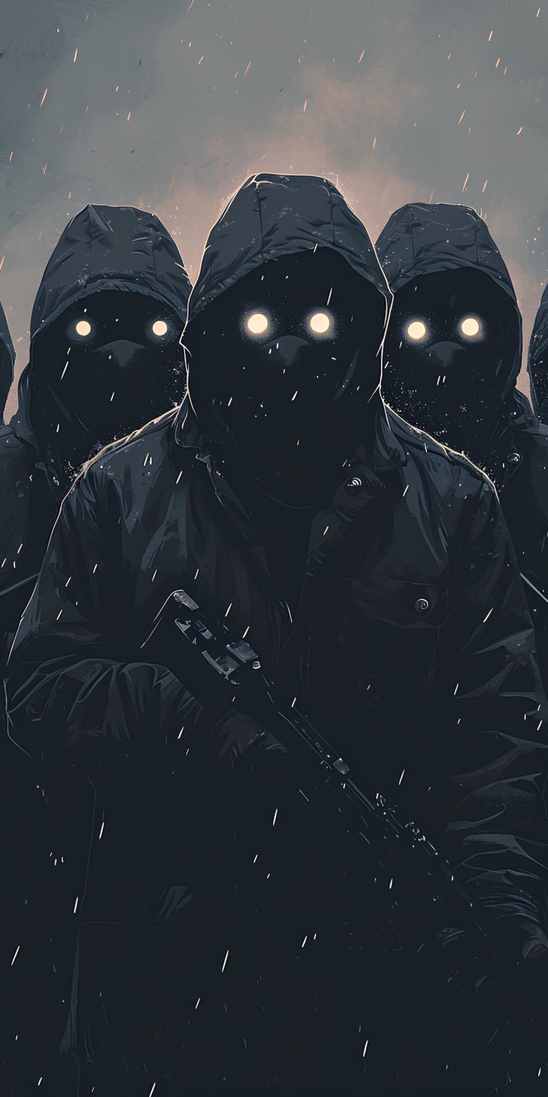Soldiers with glowing eyes wallpaper iPhone HD