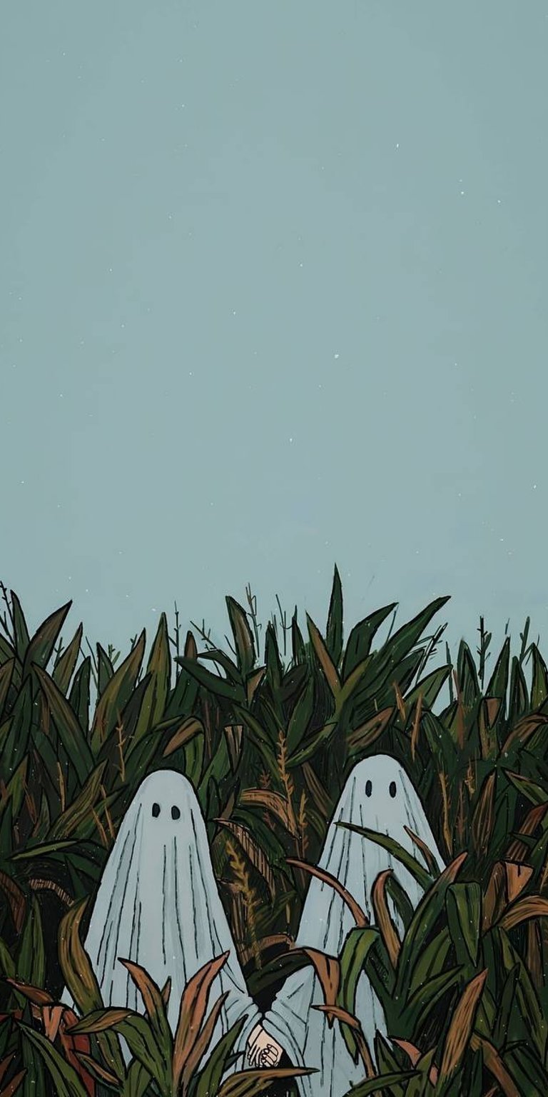 Ghost in the cornfield phone wallpaper