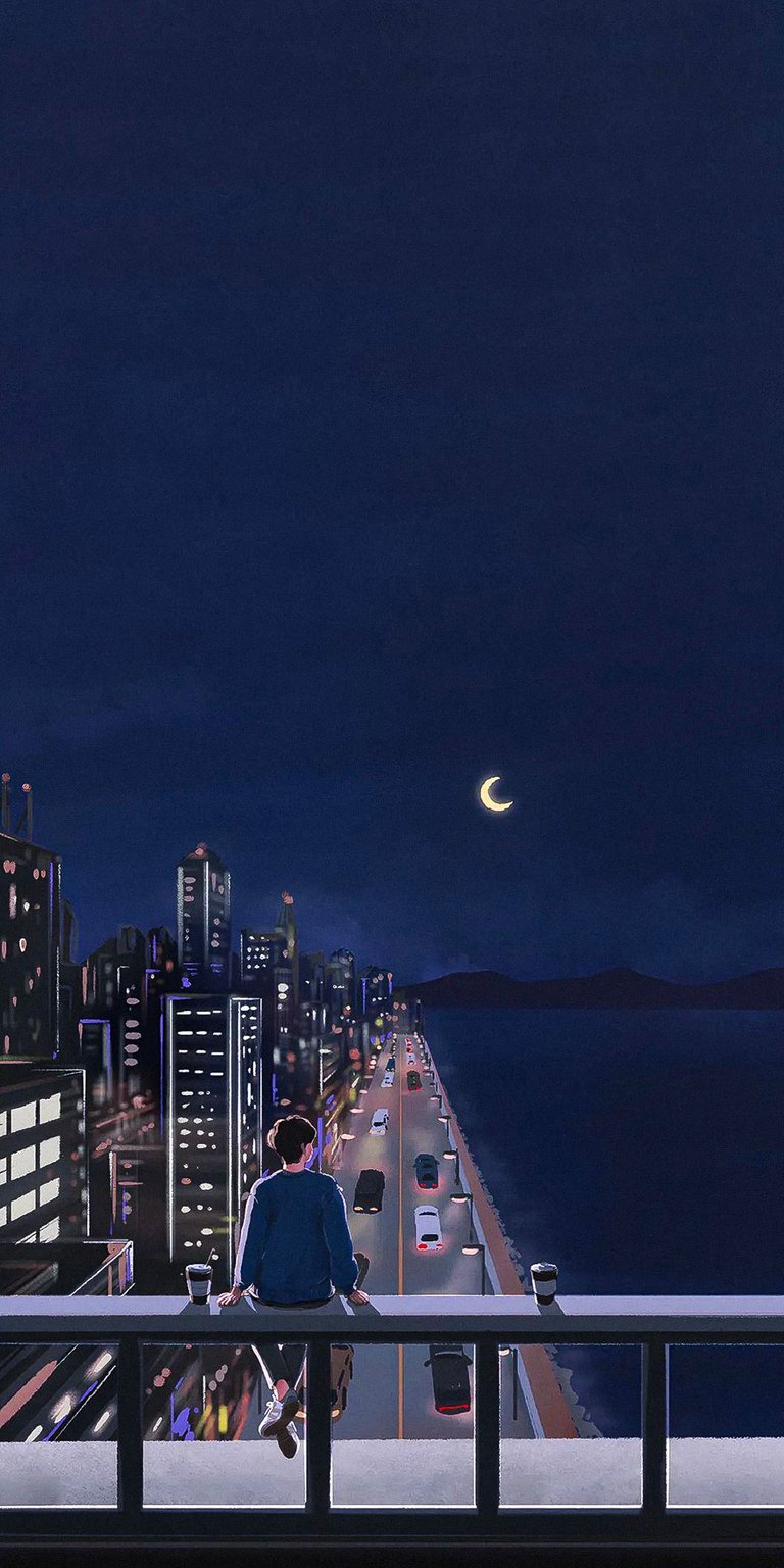 Lofi night art wallpaper for iPhone HD