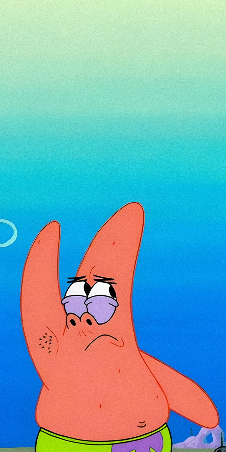 Patrick Star smelling armpit wallpaper for mobile