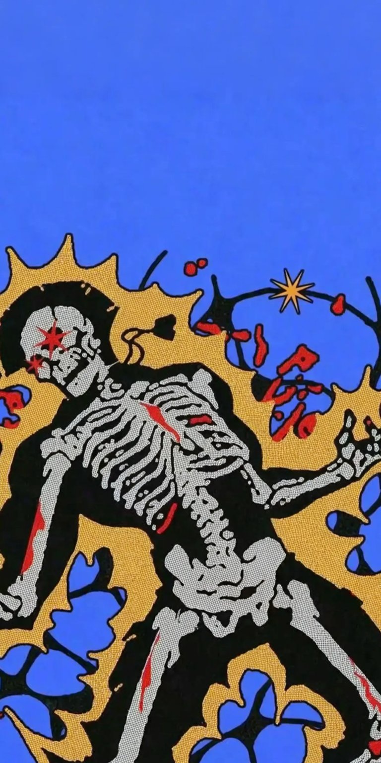 Skeleton art wallpaper for iPhone HD