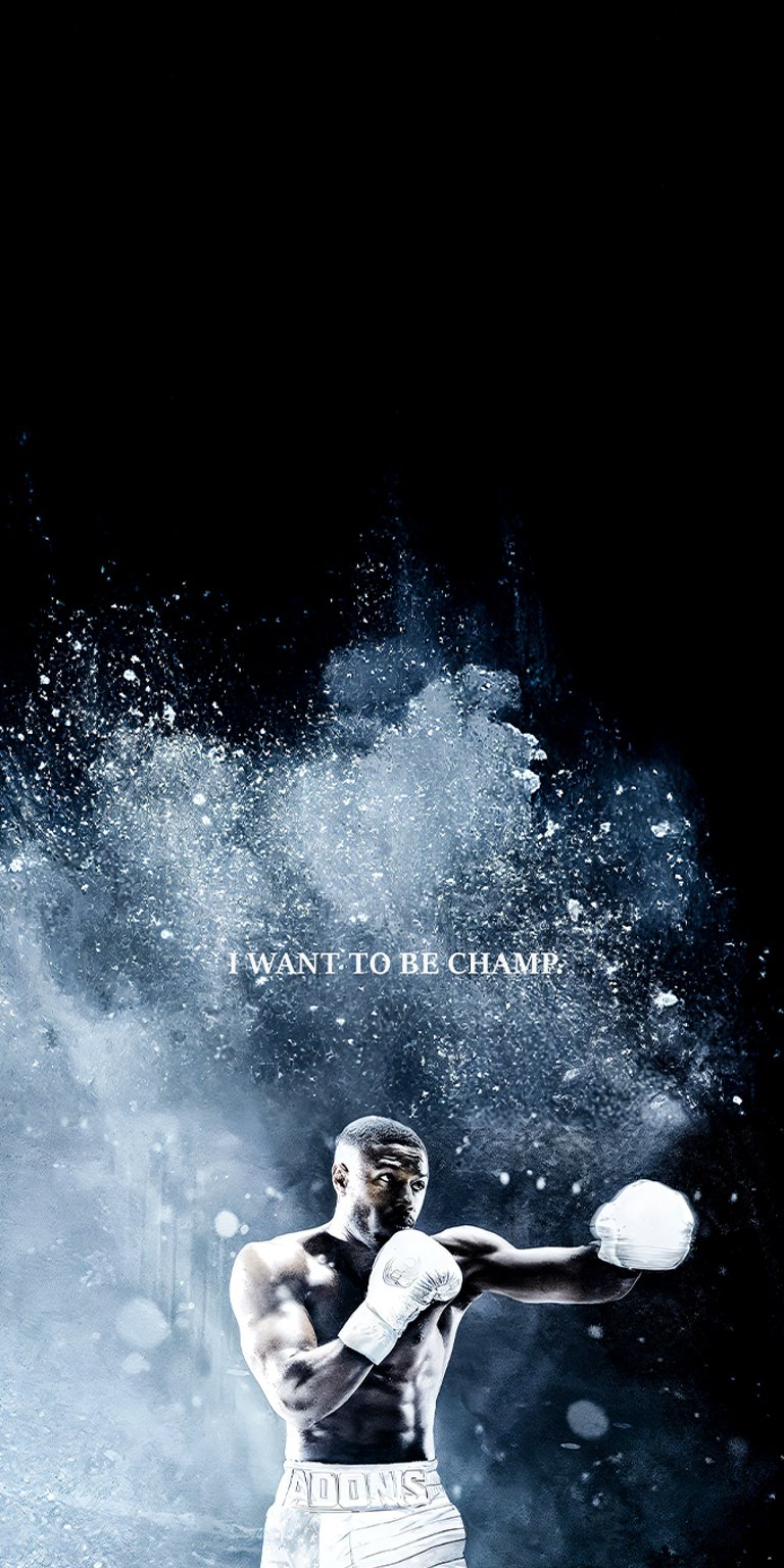 Adonis Creed in the ring motivational wallpaper iPhone 4K