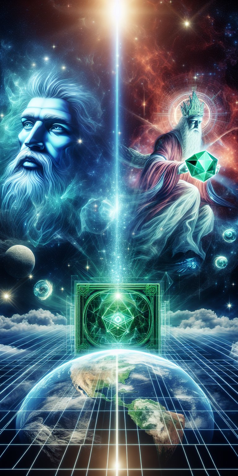 Shadow of a man in the universe wallpaper