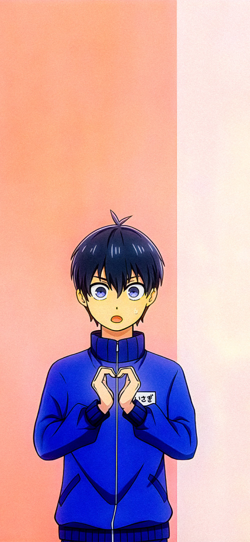 Yoichi Isagi heart hands matching wallpaper mobile 4K