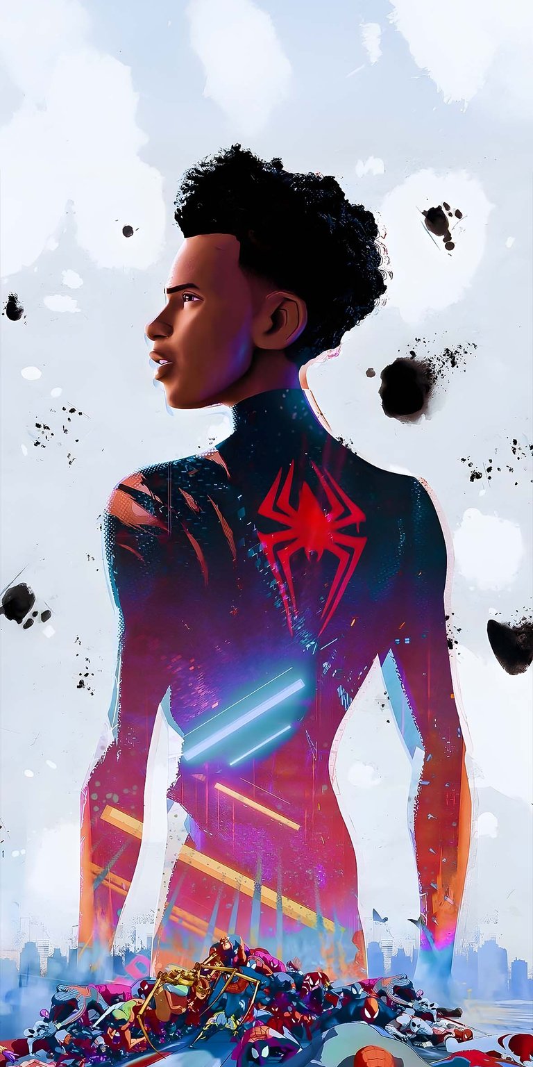 Spiderman Miles art iPhone wallpaper