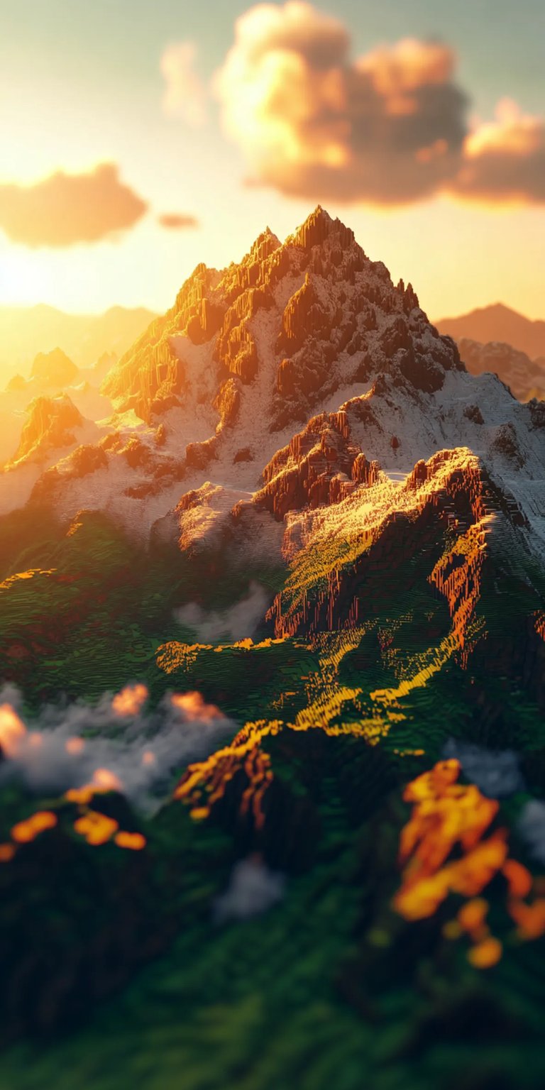 Mountain peak sunset iPhone wallpaper 4K