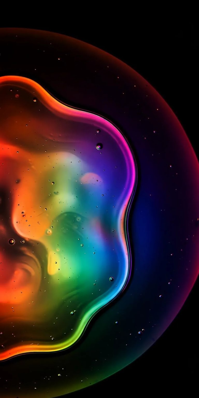 Colorful abstract liquid oil wallpaper for iPhone HD