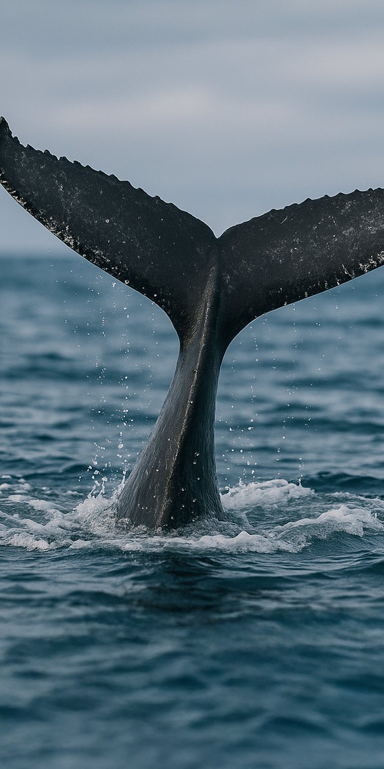 Whale tail 3D iOS26 spatial wallpaper HD
