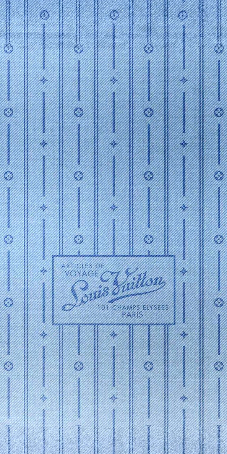 LV blue lines fabric wallpaper 4k