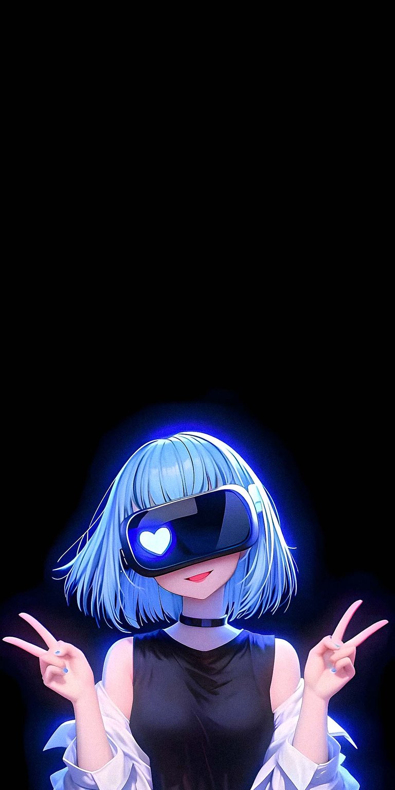 VR Glasses Girl Wallpaper for iPhone 4k