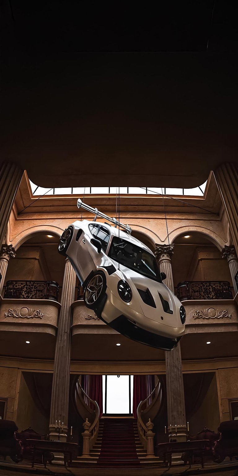 Porsche in museum wallpaper for Phone 4K