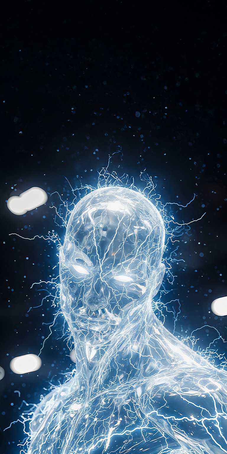 Add this to your collection Silver Surfer electric energy wallpaper iPhone 4K