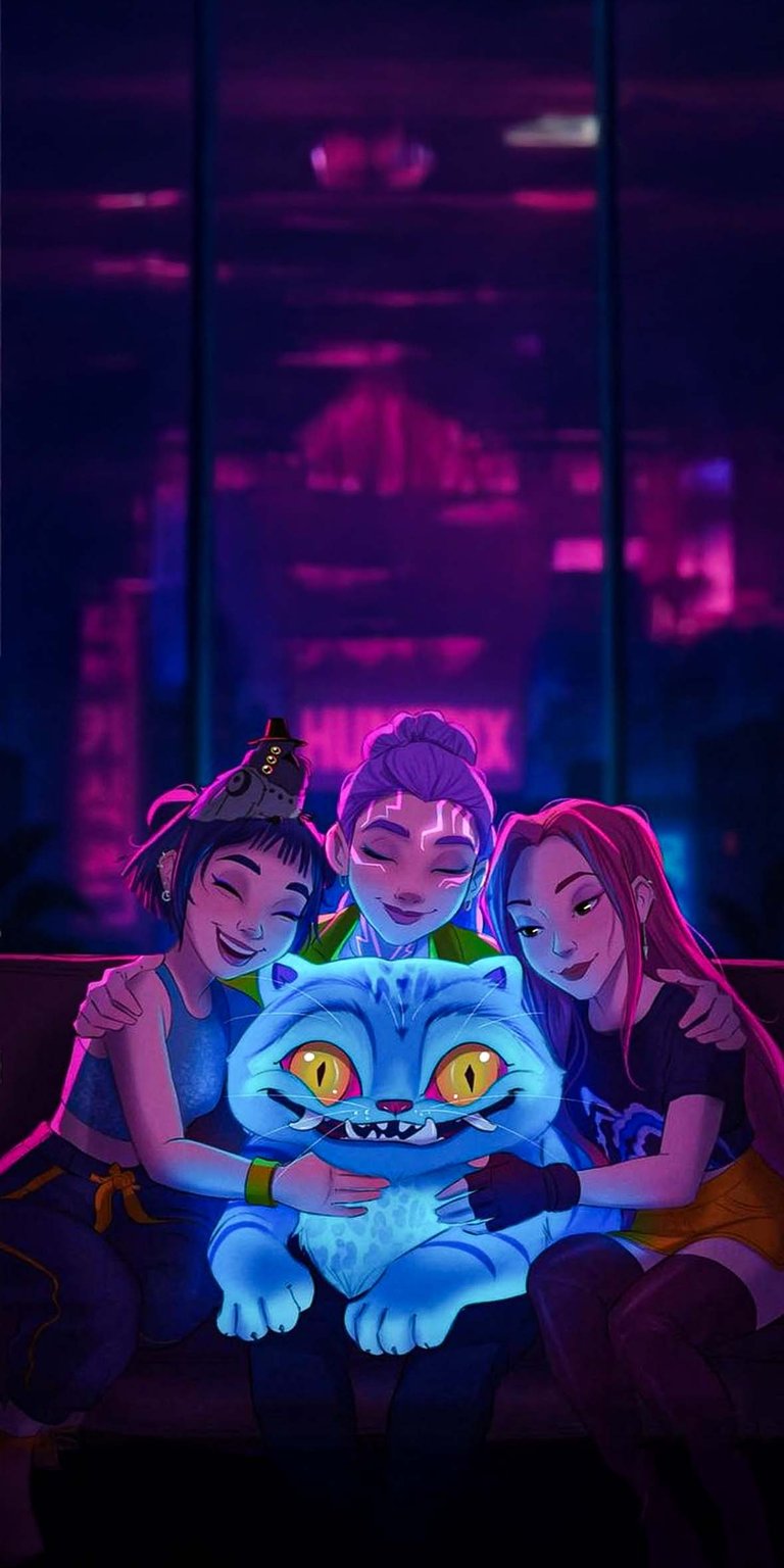 Derpy Tiger and Girls iPhone wallpaper HD