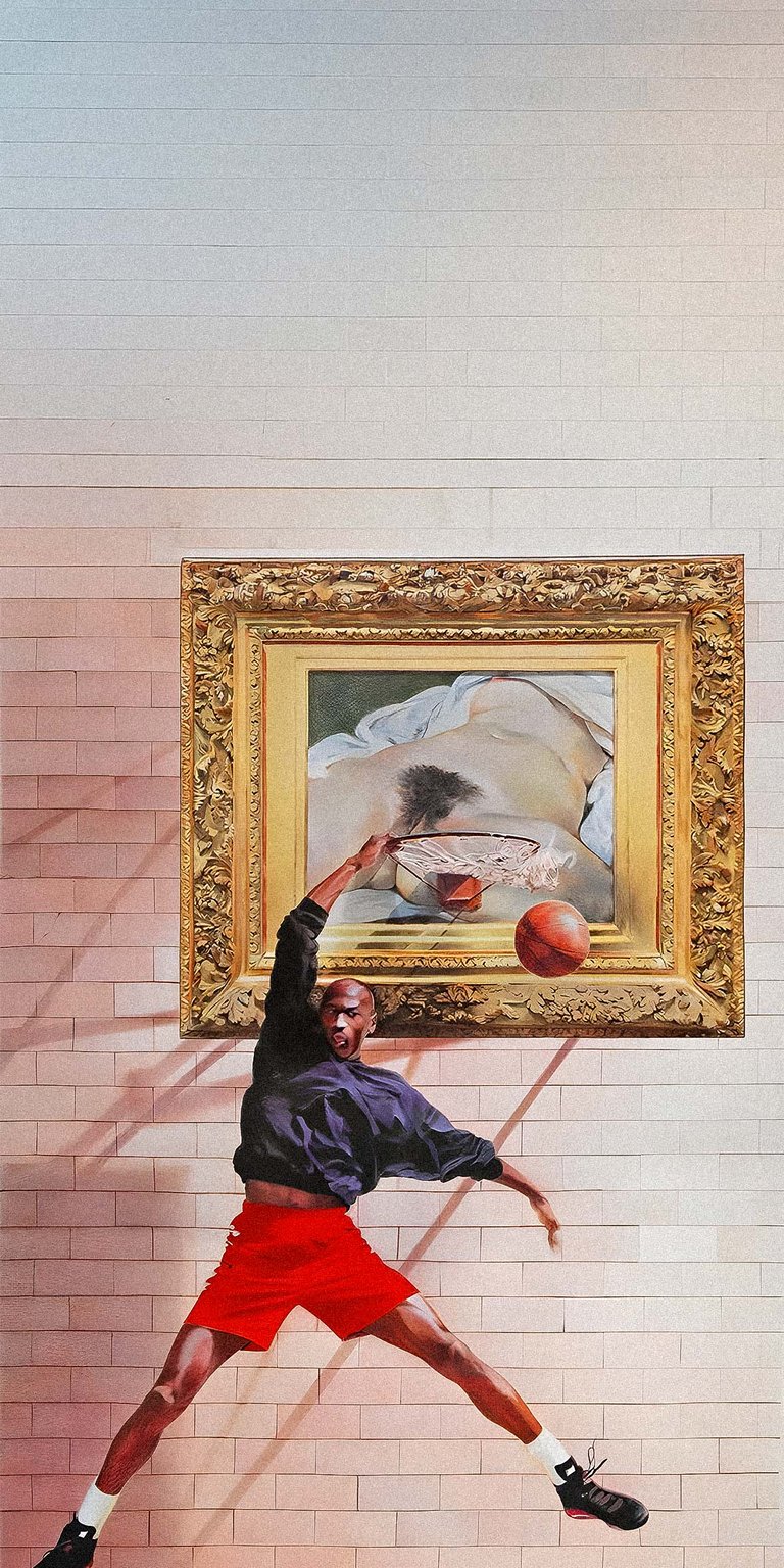 Michael Jordan dunk art wallpapers 4k phone