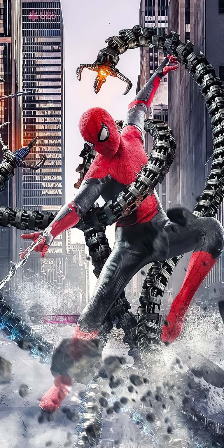 Spiderman vs Doctor Octopus wallpaper for iOS HD