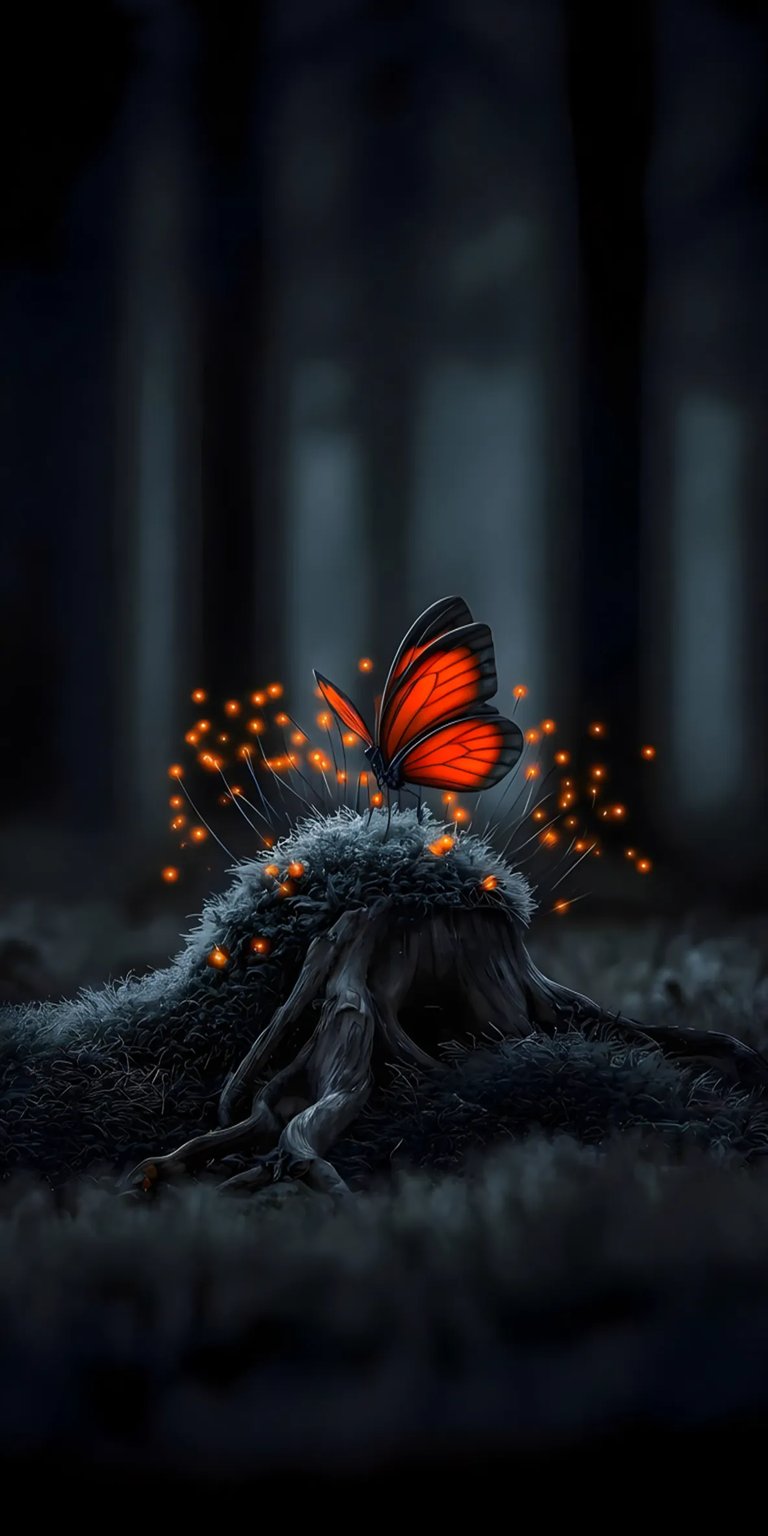 Butterfly dark iPhone wallpaper 4K