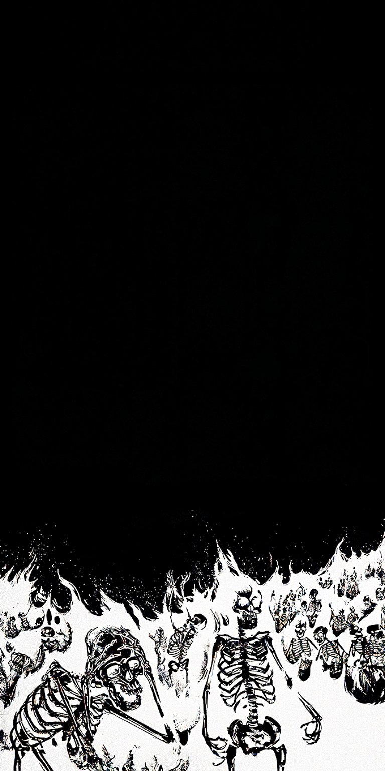 Nonchalant skeleton wallpaper iPhone 4K