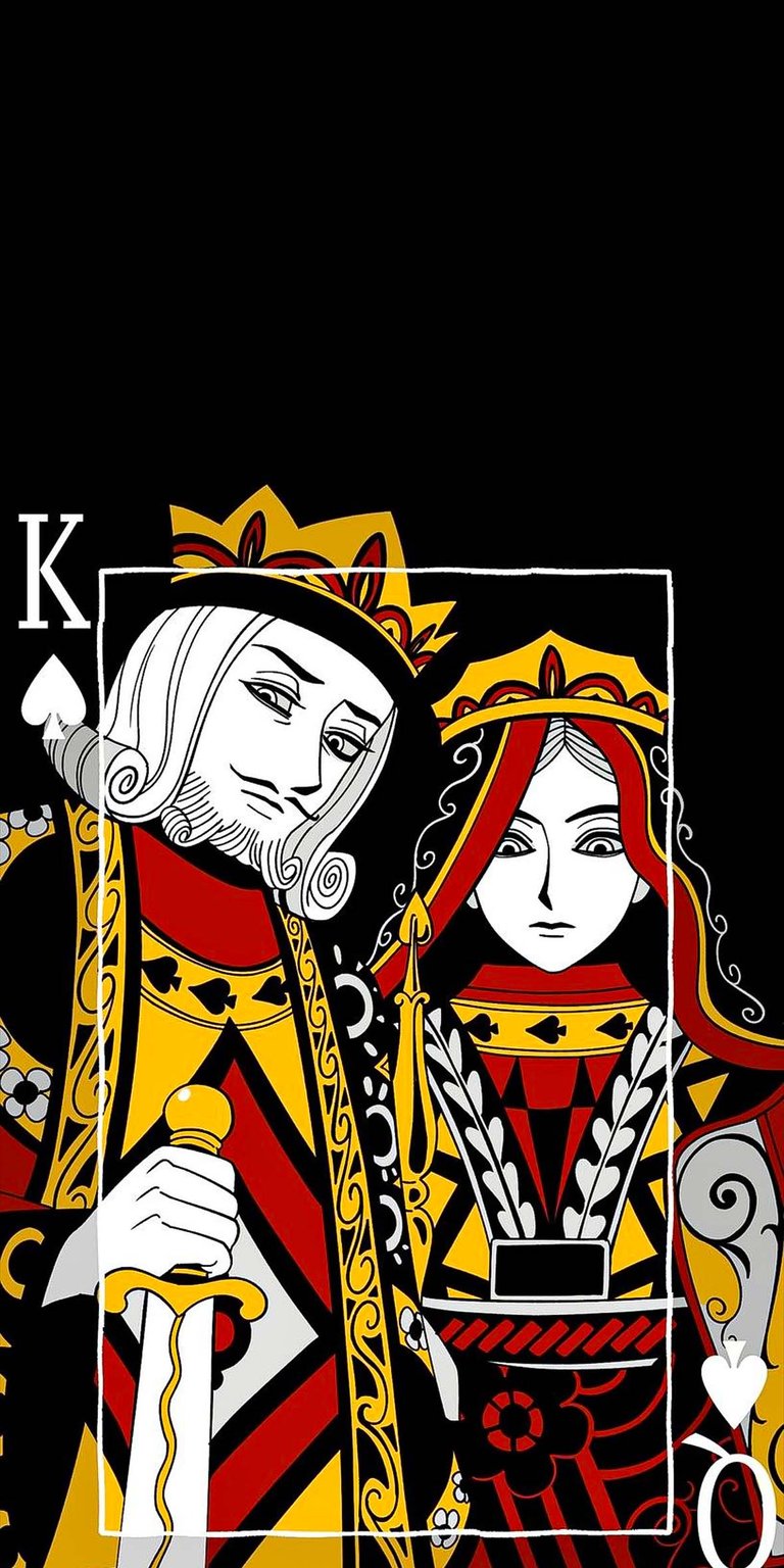 Poker cards King and Queen aesthetic wallpaper iPhone