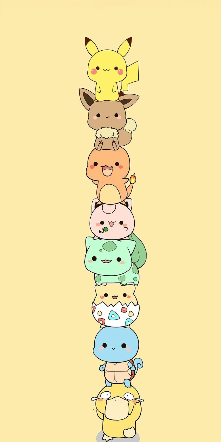 Cute Pokemon characters wallpaper for phone 4K