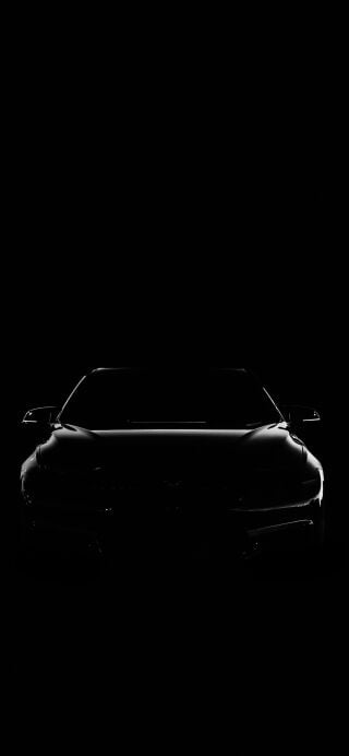 BMW M5 angel eyes black 4K wallpaper for mobile