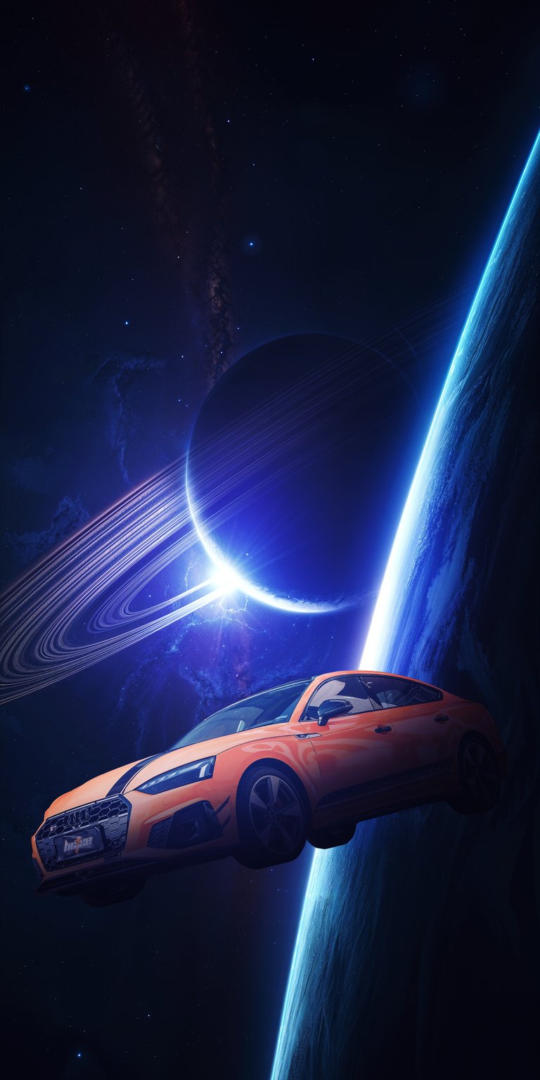 RS5 in space wallpaper for iPhone