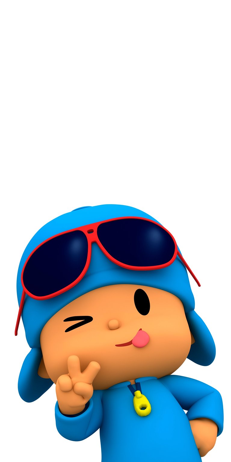 Get this Pocoyo 4K wallpaper for your iPhone! This wallpaper features Pocoyo wearing red sunglasses, winking and sticking his tongue out.
