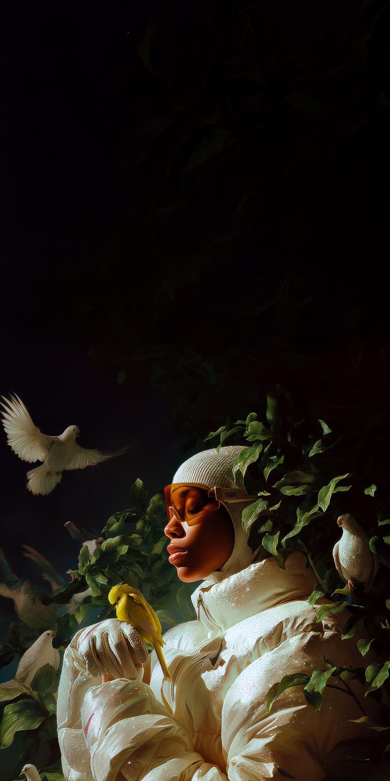 Girl in nature art wallpaper phone HD