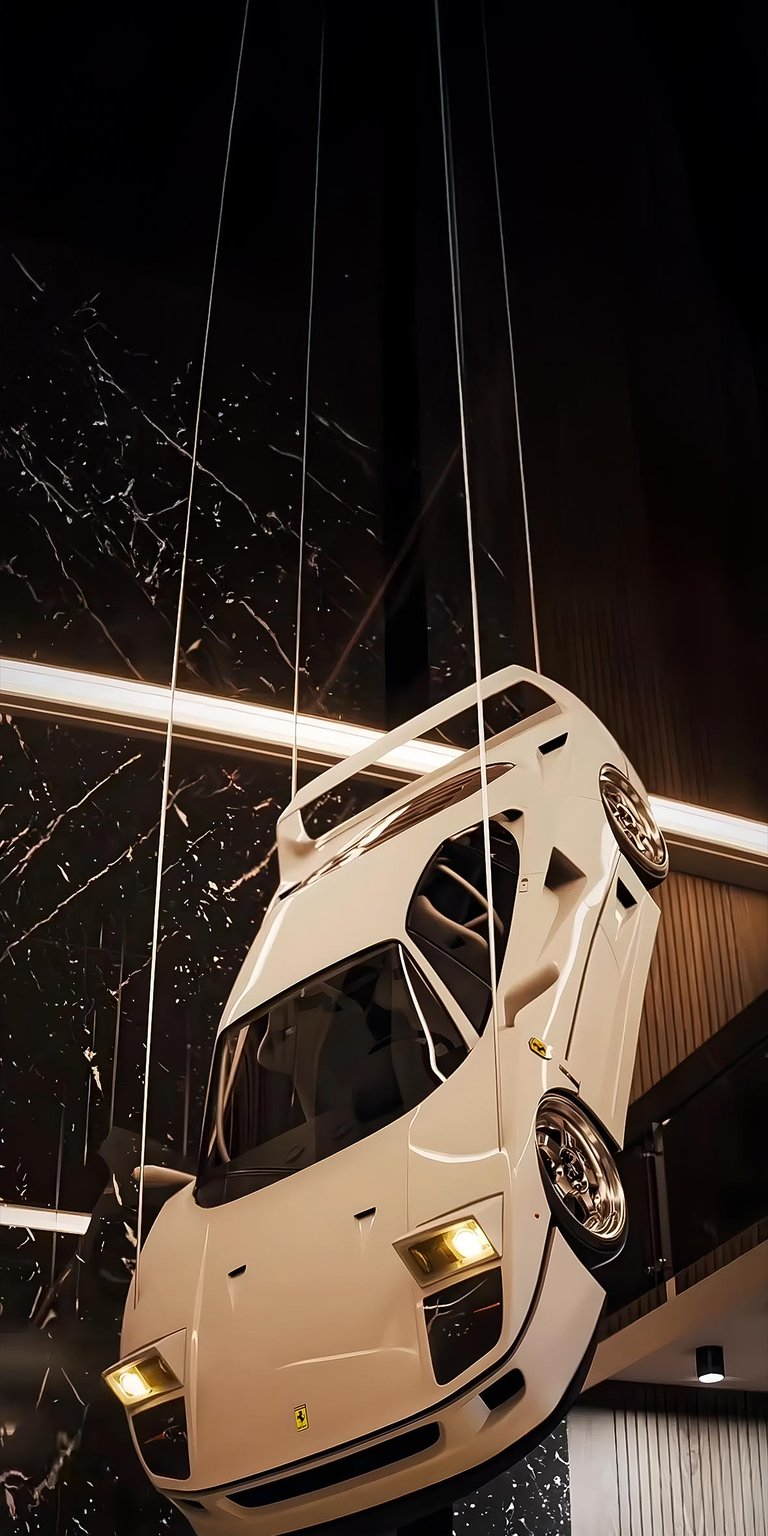 Ferrari F40 in museum wallpaper iPhone 4K